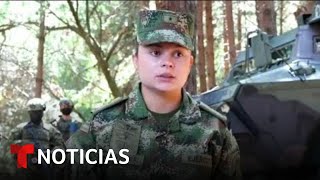 Se convierte en la primera mujer en dirigir una tropa de 40 hombres en Colombia | Noticias Telemundo