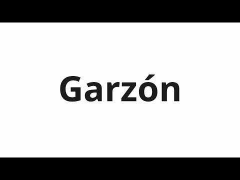 How to pronounce Garzón