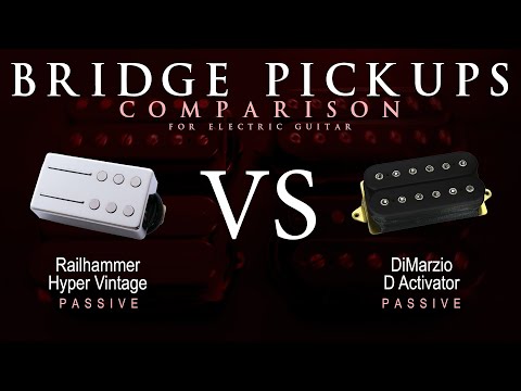 Railhammer HYPER VINTAGE vs DiMarzio D ACTIVATOR - Passive Bridge Guitar Pickup Comparison Tone Demo