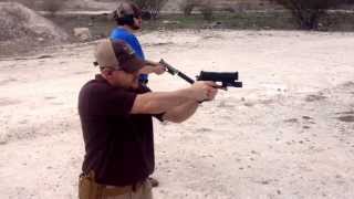 preview picture of video 'Osprey 45 Suppressor vs unsuppressed 45 - Beeville Armory'