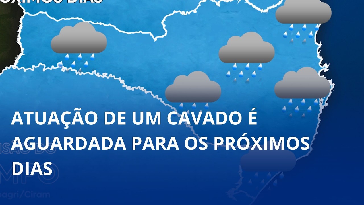 Atuação de um cavado é aguardada para os próximos dias