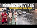MORNING HEAVY RAIN DOWNTOWN MANILA CITY PHILIPPINES 4K Walking Tour Street Scene