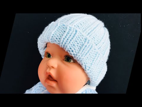 SCHNELL UND EINFACH GESTRICKTE BABYMÜTZE FÜR 0-3 M BIS 12 M, ANFÄNGERFREUNDLICHES STRICKEN, STRIC...