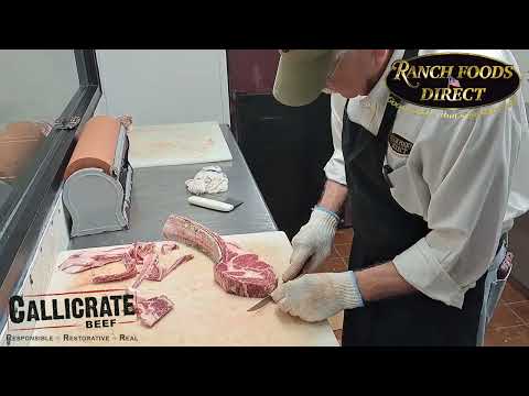 Master Meat Cutter creates a Tomahawk Steak from the best beef you can find in Colorado Springs