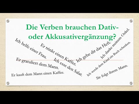 Die Verben mit Dativ  und Akkusativergänzung, Deutsch lernen A1-B2