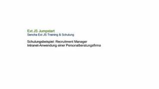preview picture of video 'Ext JS 4 Jumpstart Training & Schulung - Kursbeispiel'