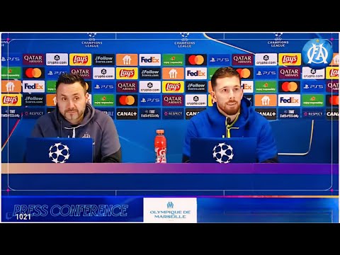 🎙Conférence de presse  OM LIVERPOOL - Roberto De Zerbi et Pierre-Emile Højbjerg
