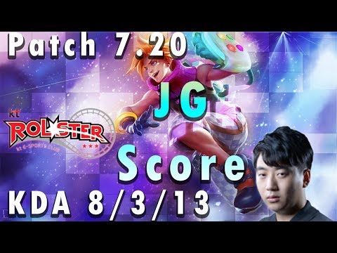 KT Score Ezreal Vs Nidalee Patch 7.20 KDA 8/3/13