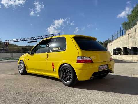 Peugeot 106 S16  TU5J4 CRAZY SOUND on TITANIUM EXHAUST MUFFLER!! 130 db