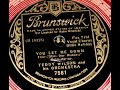 Teddy Wilson & His Orchestra "You Let Me Down" vocal by Billie Holiday = Brunswick 7581 LYRICS HERE