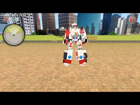 Transformation Van Emergency Drive #03 Ambulance Robot City Rescue Simulator - Android GamePlay