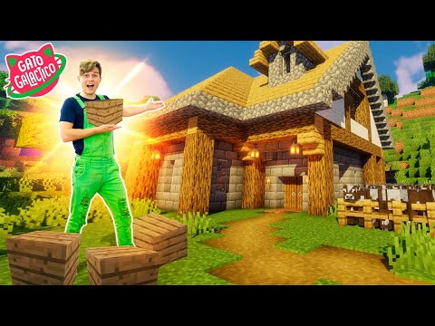 CONSTRUÍ MINHA PRIMEIRA CASA NO MINECRAFT !!! | Aventuras em Galacta #6