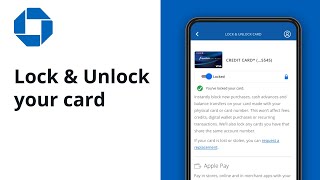 How to Lock/Unlock your Credit or Debit Card | Chase Mobile® app
