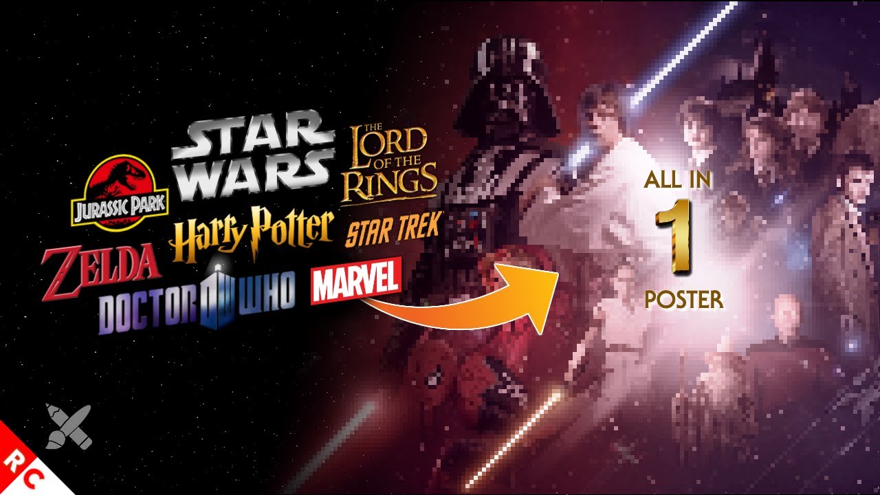 Every FANDOM in 1 POSTER collage (Speed Art)