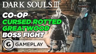 Co-Op Against Cursed-Rotted Greatwood Boss - Dark Souls III Gameplay