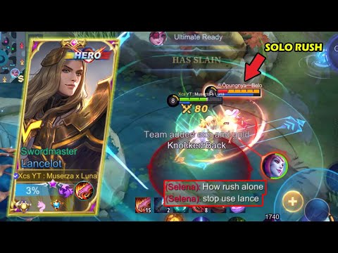 FASTHAND LANCELOT SUPER AGGRESIVE GAMEPLAY IN RANKED GAME! AUTO MVP ?! TOP GLOBAL LANCELOT - MLBB