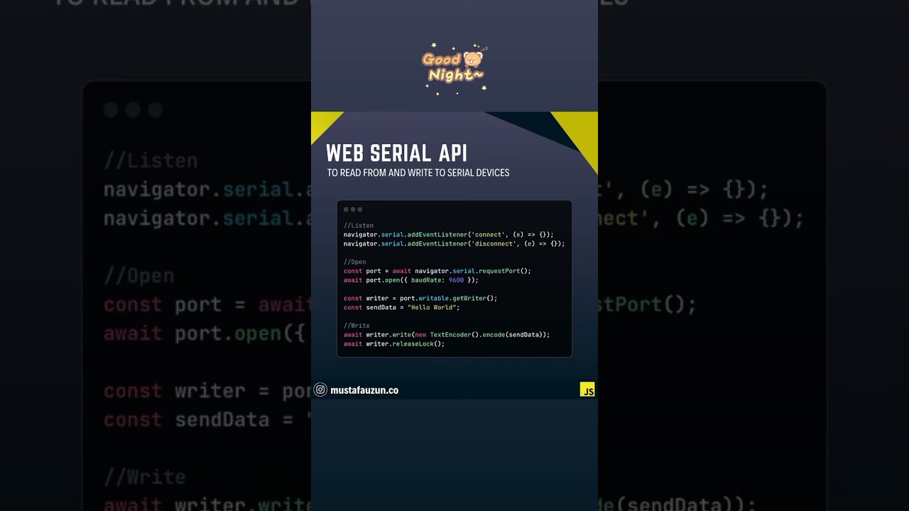 Javascript, Web Serial API #javascript