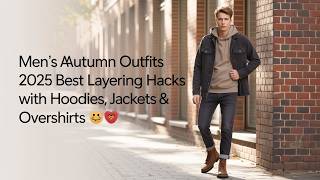 Men’s Autumn Outfits 2025  Best Layering Hacks with Hoodies, Jackets & Overshirts 🍂