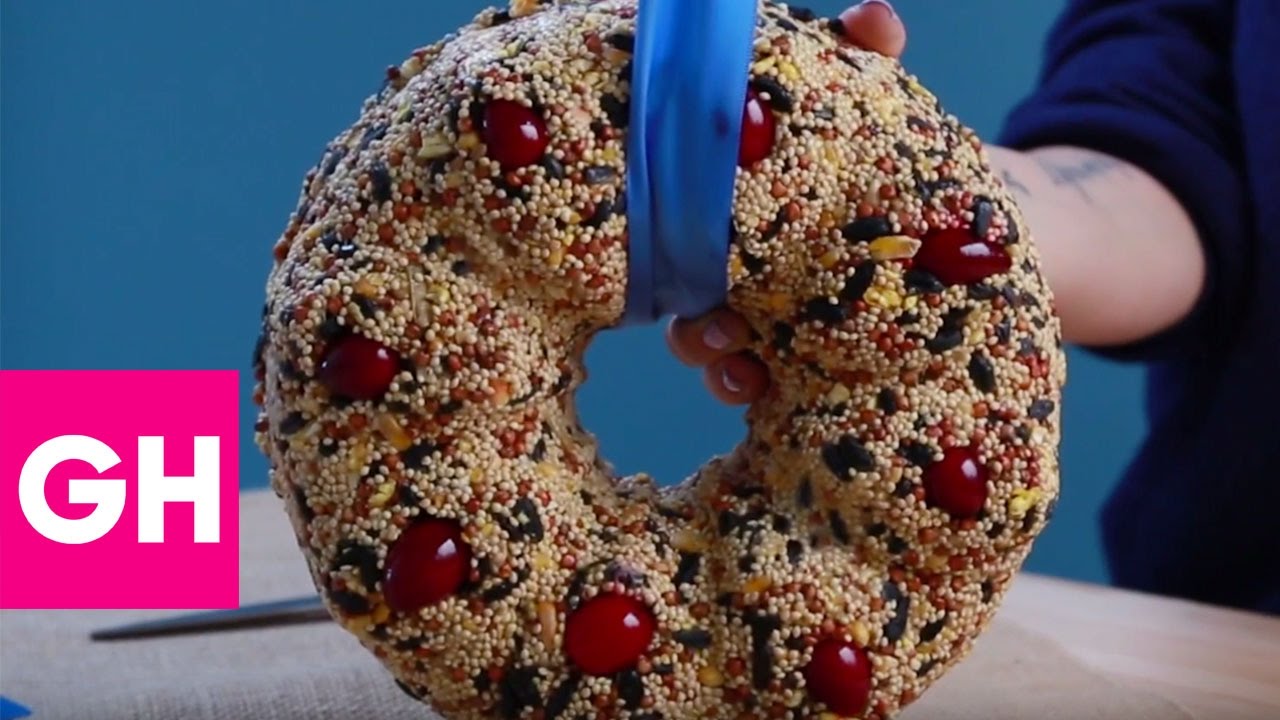 How to Make A Quick And Easy DIY Birdseed Wreath | GH