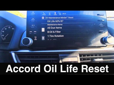 2019 Honda Accord How to reset the oil life reminder / Maintenance oil change light