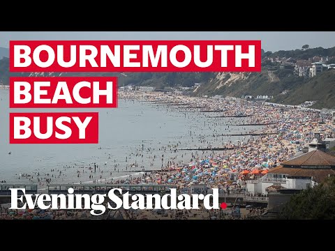 Bournemouth beach busy as heatwave hits and council issues 'red alert' over social distancing