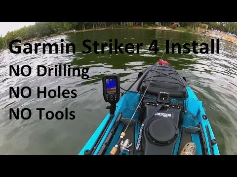 Garmin Striker 4 Kayak Install...Simple Transducer Mounting Option