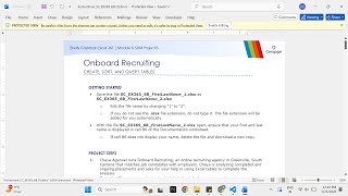 Shelly Cashman Excel 365 | Module 6: SAM Project B Onboard Recruiting