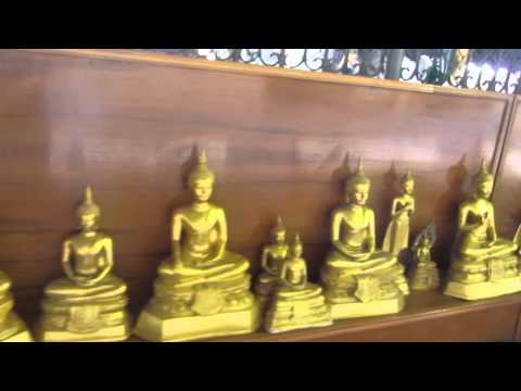 LUCKY ! LUCKY ! LUCKY ! Row of golden Buddha statues  - Chachoengsao , Thailand ฉะเชิงเทรา