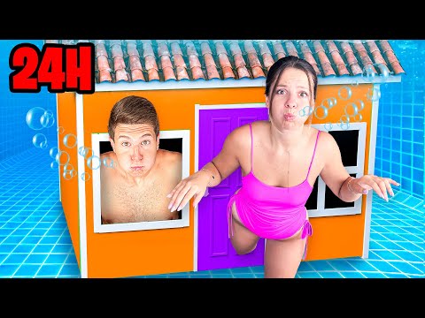 VIVIAMO IN UNA CASA SOTT’ACQUA PER 24 ORE! *CHALLENGE*🏠
