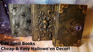 DIY Spell Books / Potion Books - CHEAP & EASY HALLOWEEN DECOR!