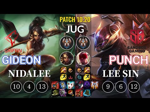 GRF GIDEON Nidalee vs SB Punch Lee Sin Jungle - KR Patch 10.20