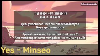 Download lagu Yes - Minseo (Yoon Jong Shin) /Lirik/Hangul/Terjemahan Indonesia mp3 Download lagu Yes - Minseo (Yoon Jong Shin) /Lirik/Hangul/Terjemahan Indonesia mp3
