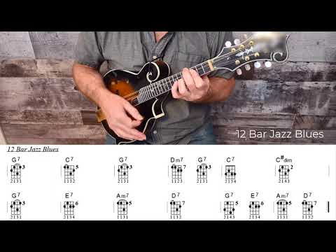 12 Bar Jazz Blues Chord Progressions - Mandolin
