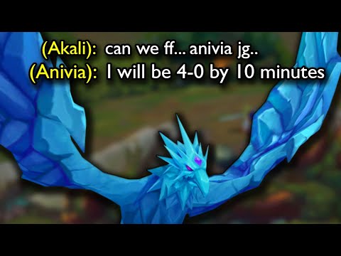 My Diamond Akali doubted my ANIVIA JUNGLE but I SMURFED on the enemy Jungler.