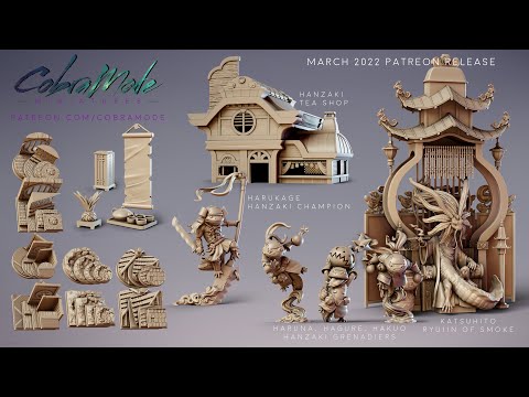 Cobramode 3D Printable Miniatures - March 2022 Patreon Release