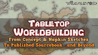 Tabletop Worldbuilding - From Concept to Napkin Sketches to Published Sourcebook...and Beyond