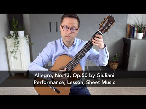 Allegro, No.13, Op.50 by Giuliani and Lesson for Classical Guitar