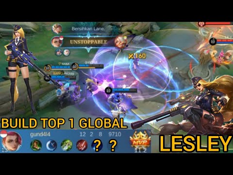 LESLEY GAMEPLAY | LESLEY DEADLY SNIPER | BUILD TOP 1 GLOBAL |