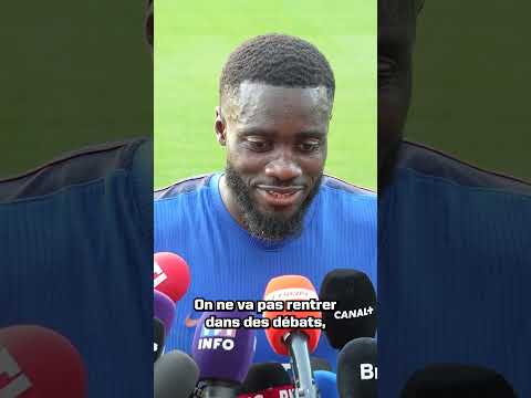 👀 Upamecano ne veut pas rentrer dans des débats sur la relation Dembélé/Mbappé #shorts