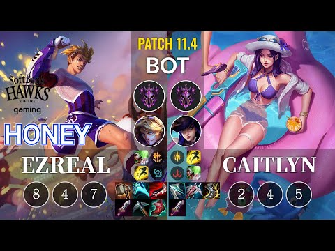 SHG Honey Ezreal vs Caitlyn Bot - KR Patch 11.4