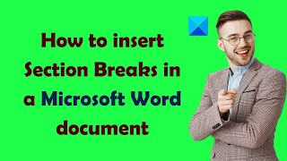 How to insert Section Breaks in Word document