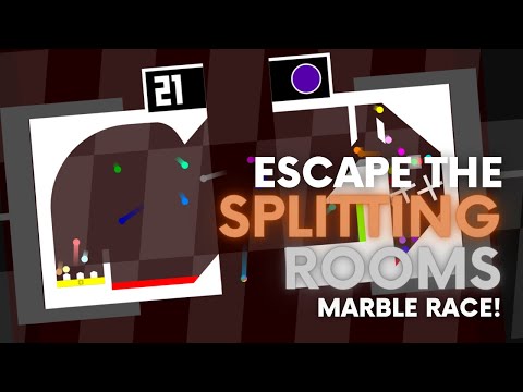 Escape the Splitting Rooms - Survival Algodoo Marble Race