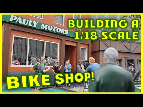 Full 1/18 scale DIORAMA Bike Shop! || Pauly Motors