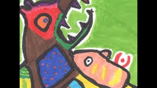 Tomahawk - Mescal Rite 1 - paintings by 4th graders