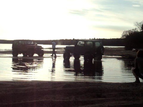 Jeep Stuck in the lake