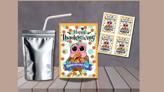 . Thanksgiving Party Decor/Kids Craft Bundle | Digital Downloads | Printable Labels, Cupcake Toppers