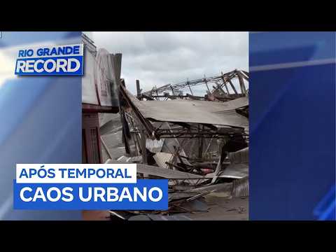 Temporal causa estragos em 25 cidade no Rio Grande do Sul