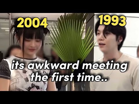 SUGA comforts HANNI during her nervous interaction with him..