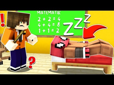 FAKİR SINIFTA UYUYA KALDI! 😱 - Minecraft