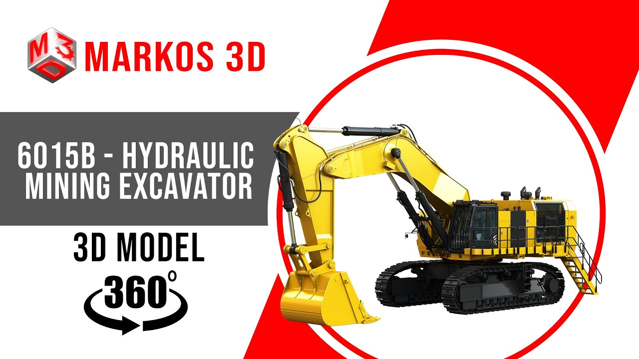 6015b - hydraulic mining shovel 3D Model